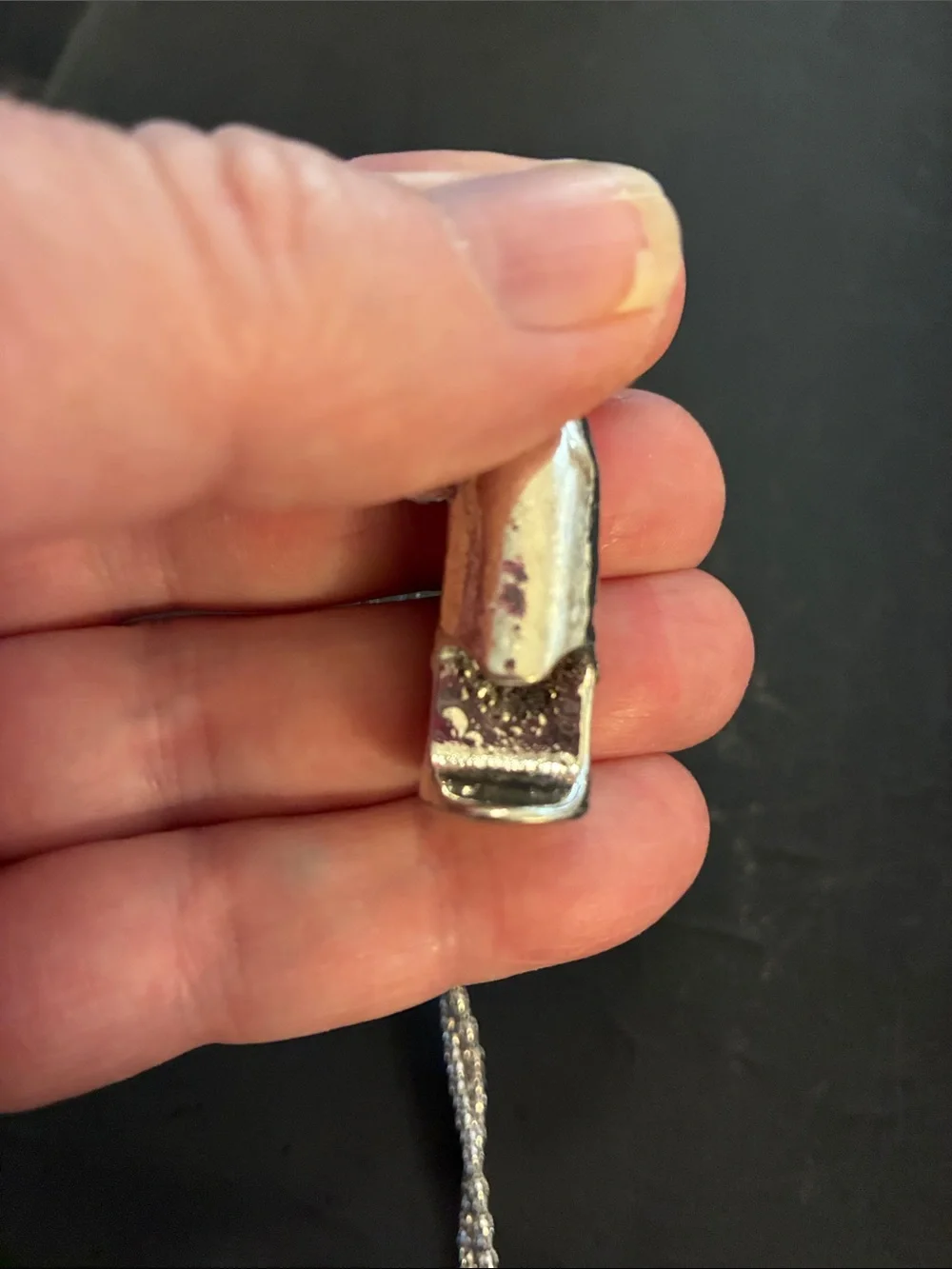 Silver Tone Skull Bottle Pendant Necklace - And Bottle Opener